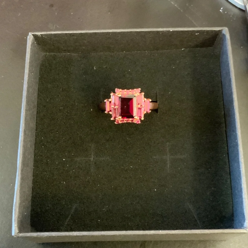 JTV Radiant Red Gemstone Ring - Picture 1 of 4